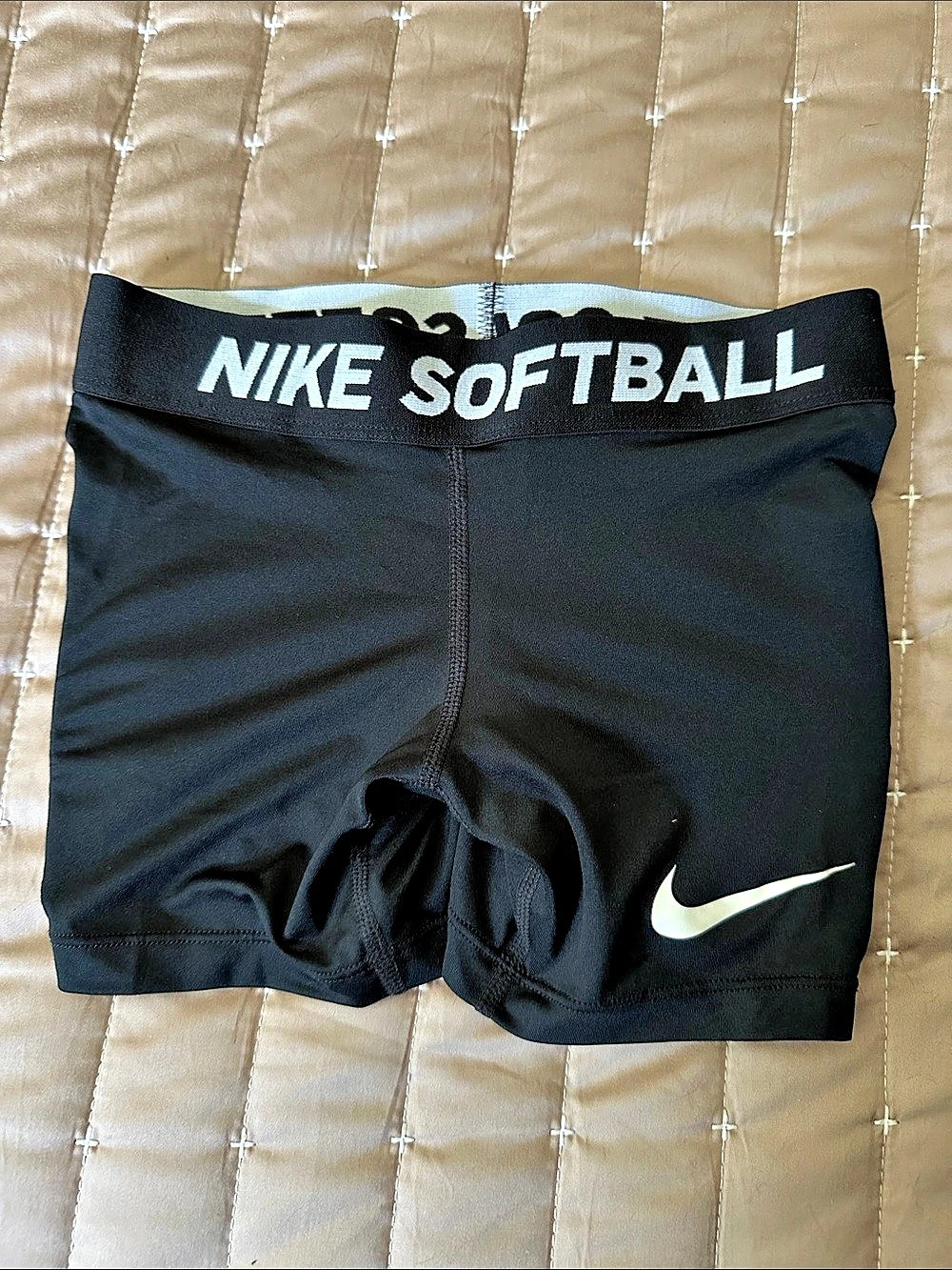 Nike Women'Small Dri-FIT Softball Slider Short Black Small